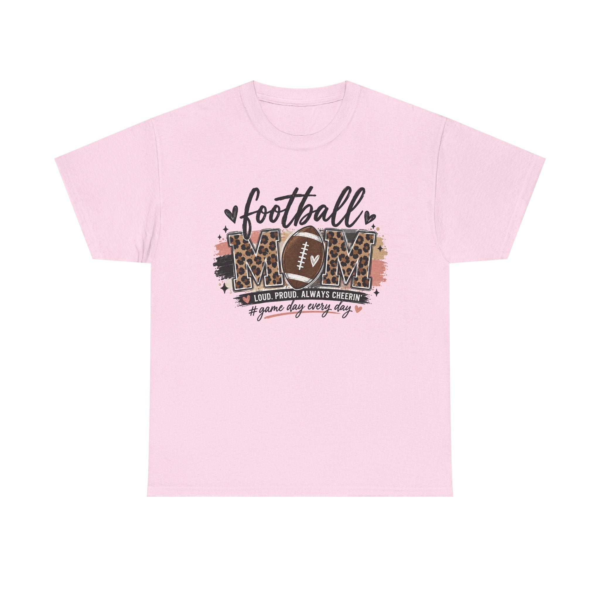 Football Mom Leopard Graphic Tee | Loud. Proud. Always Cheerin’