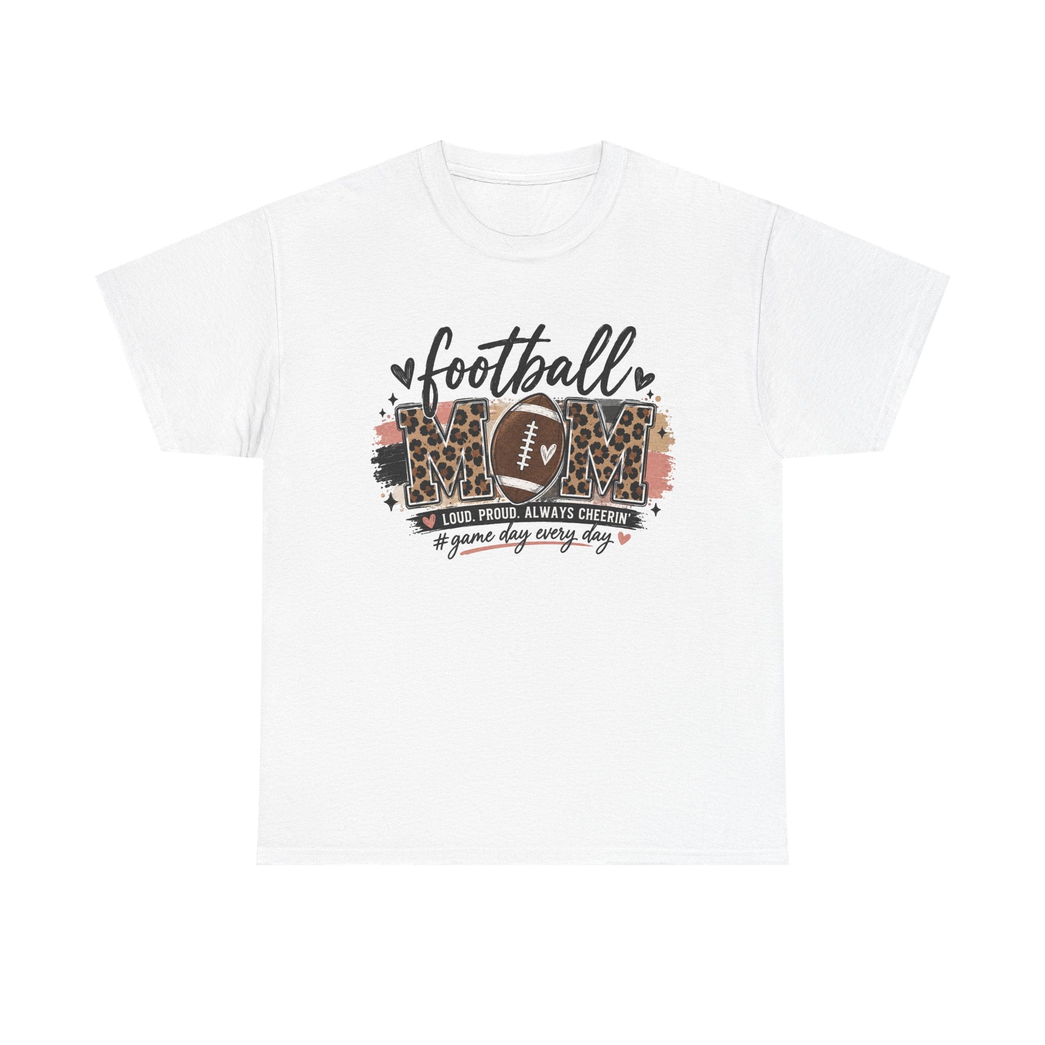 Football Mom Leopard Graphic Tee | Loud. Proud. Always Cheerin’