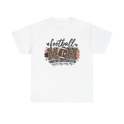 Football Mom Leopard Graphic Tee | Loud. Proud. Always Cheerin’