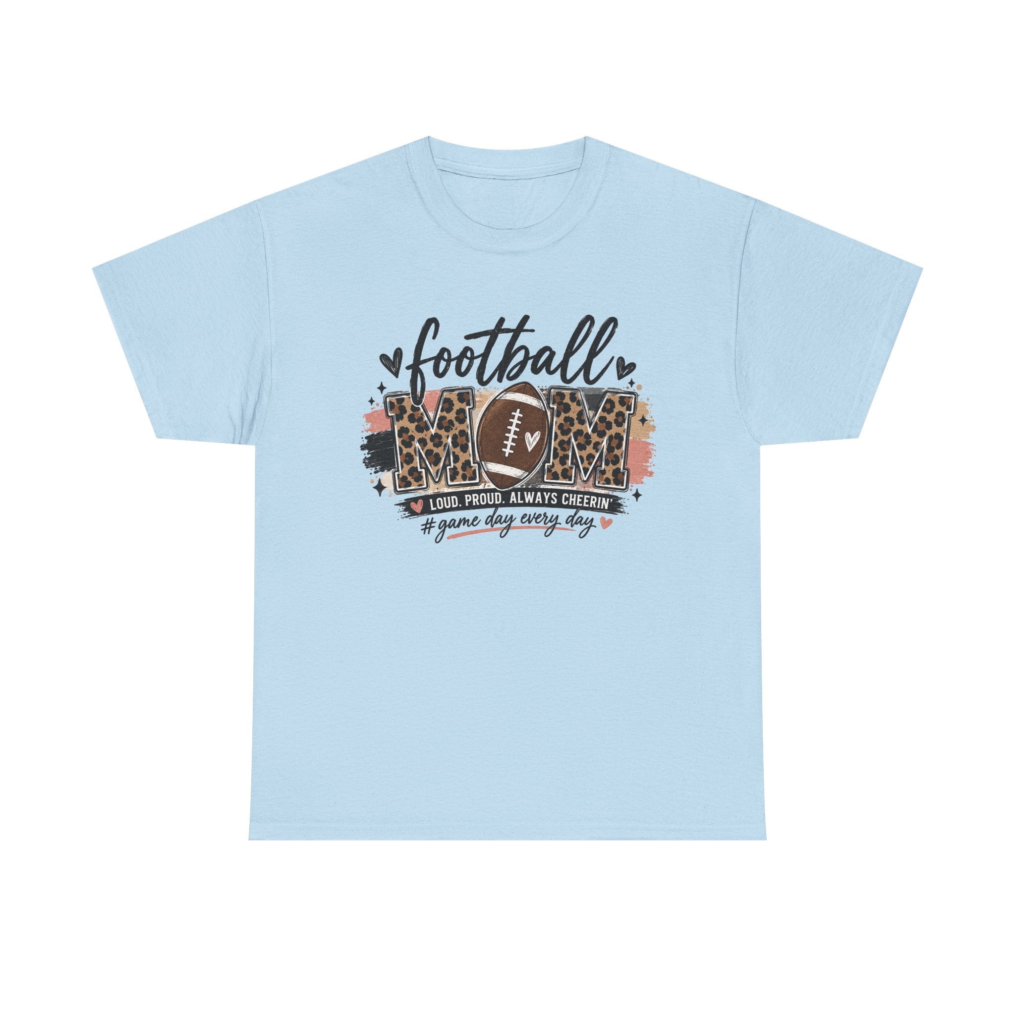Football Mom Leopard Graphic Tee | Loud. Proud. Always Cheerin’