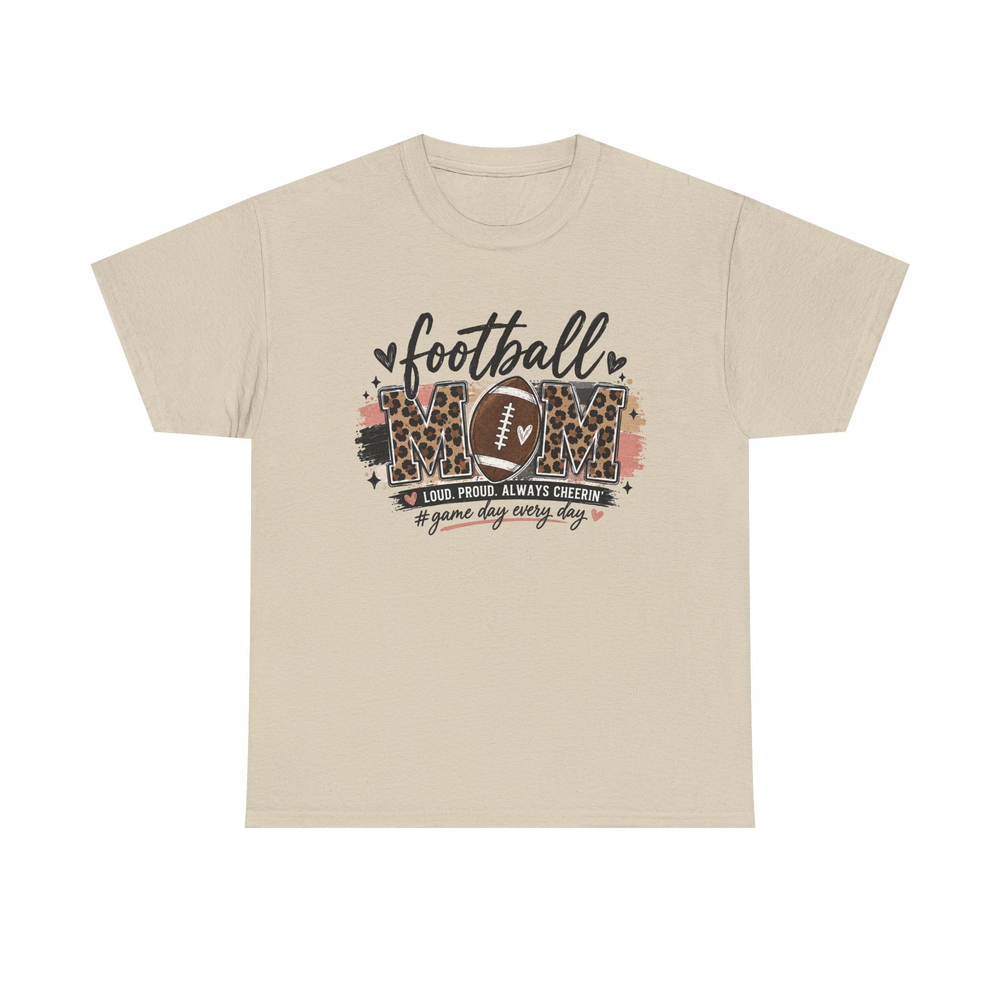 Football Mom Leopard Graphic Tee | Loud. Proud. Always Cheerin’