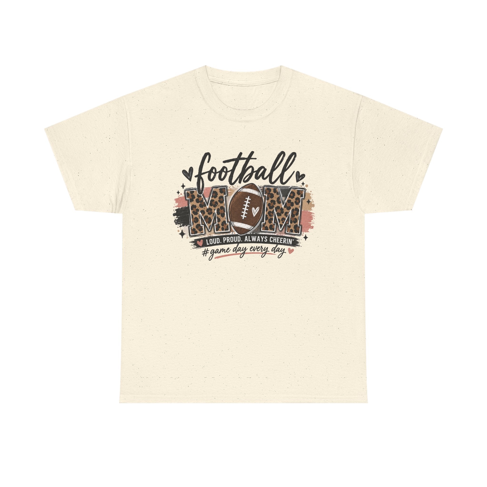 Football Mom Leopard Graphic Tee | Loud. Proud. Always Cheerin’