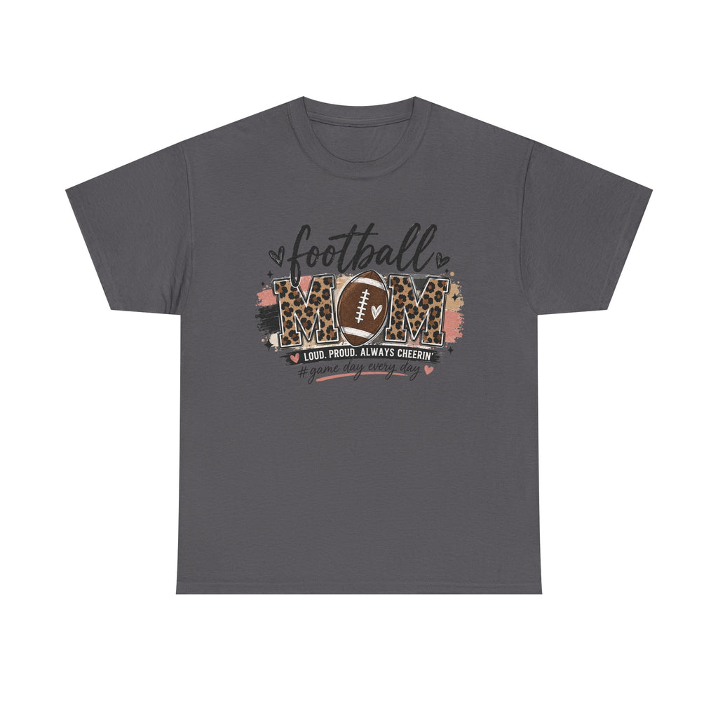 Football Mom Leopard Graphic Tee | Loud. Proud. Always Cheerin’