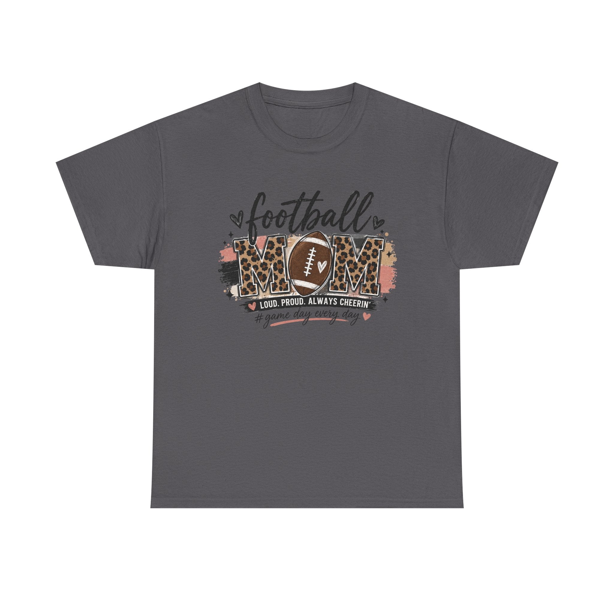 Football Mom Leopard Graphic Tee | Loud. Proud. Always Cheerin’
