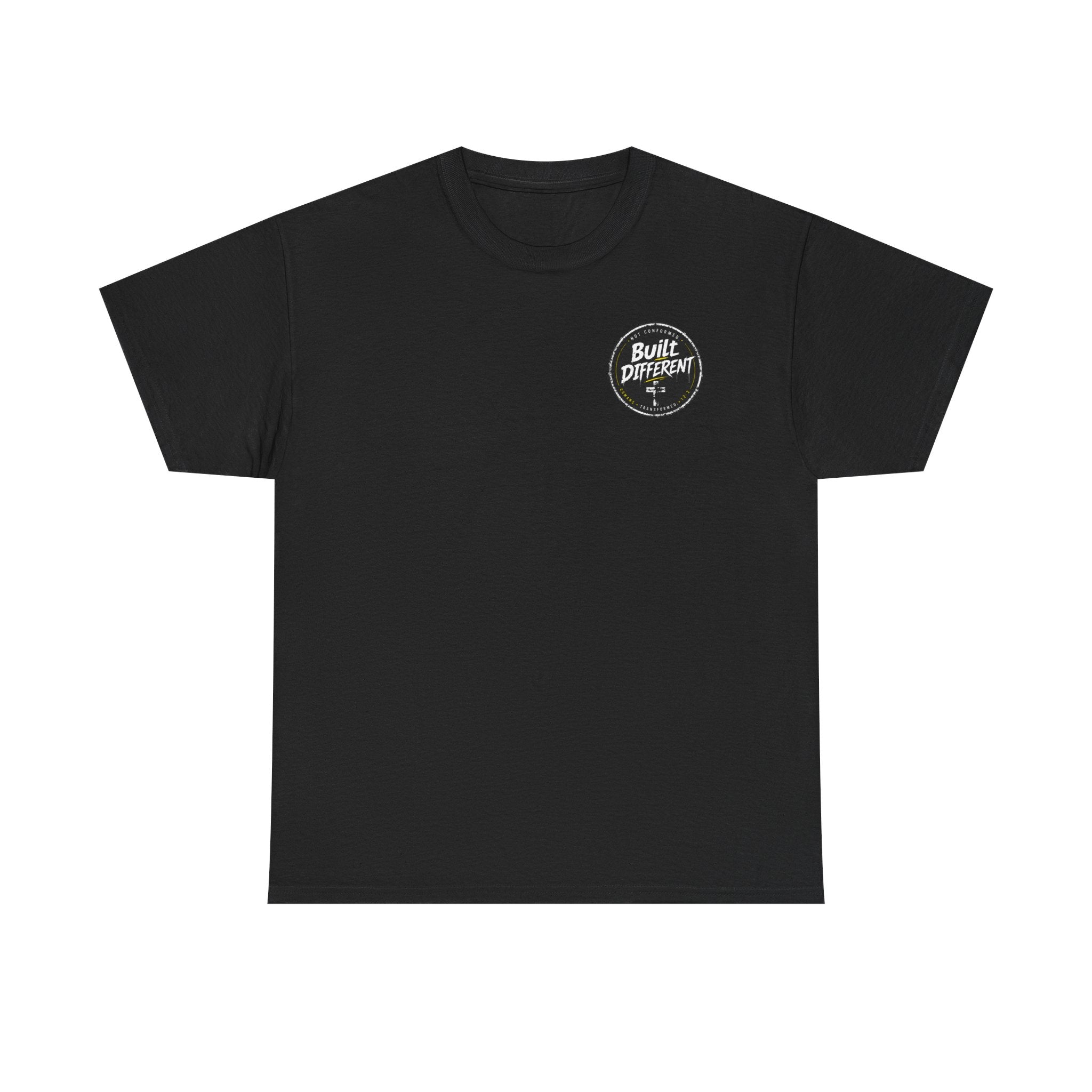 Built Different™ Christian Graphic Tee | Romans 12:2 Faith Shirt | Unisex Inspirational T-Shirt